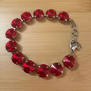 Elegant Red Crystal Bracelet - Sabika Inspired